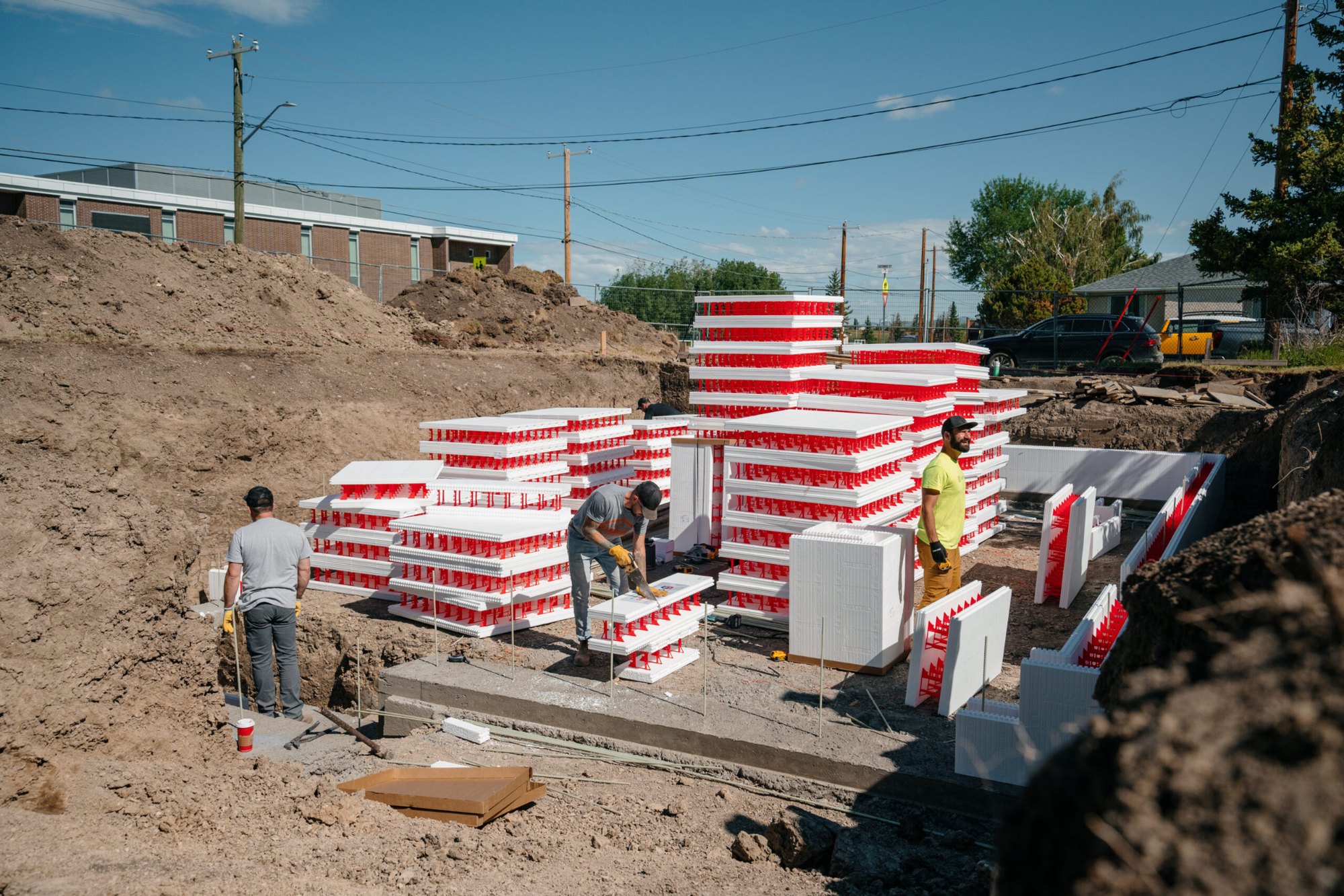 SuperForm materials staged on project